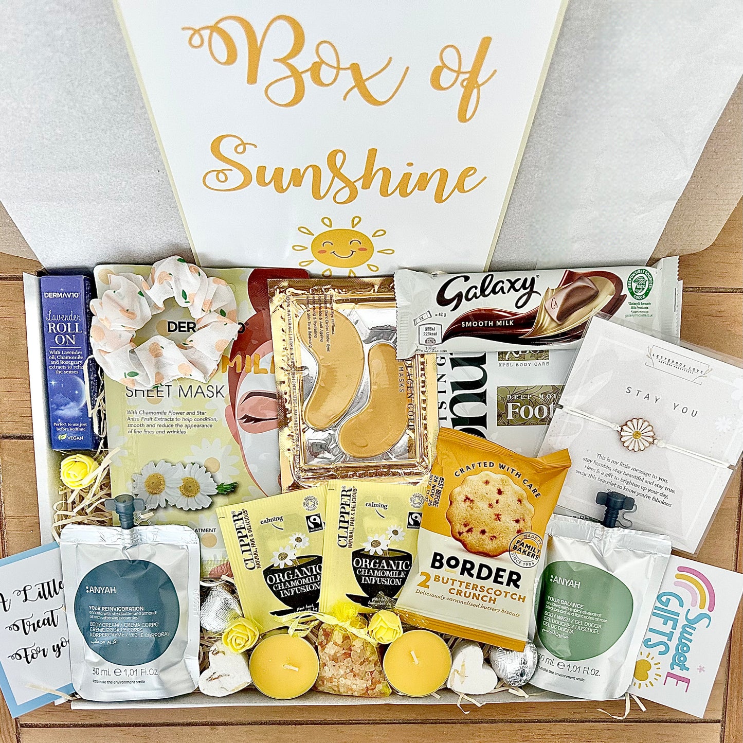 BOX OF SUNSHINE Ladies Pamper Hamper Gift for Her | Mum To Be | Pregnancy |Spa | Bestie | Birthday | Friend | Care package | Teacher Gift