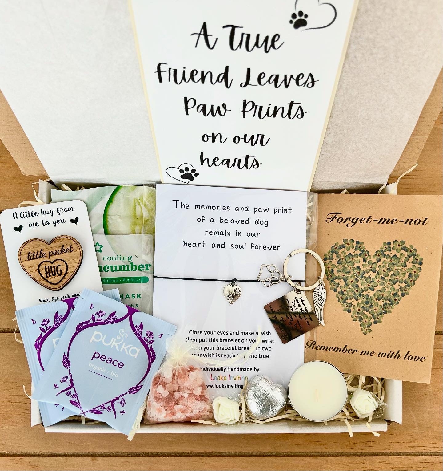 Pet Loss Sympathy Remembrance Gift , Dog Cat Pet Bereavement Gift, Pet forget me not gift ,Personalised Sympathy Memorial Gift Pet Loss Gift