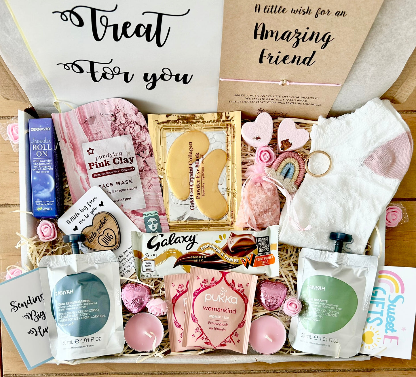 Hug in a Box, Letterbox Gift For Her, Personalised Spa Gift Box, Letterbox Gift Box