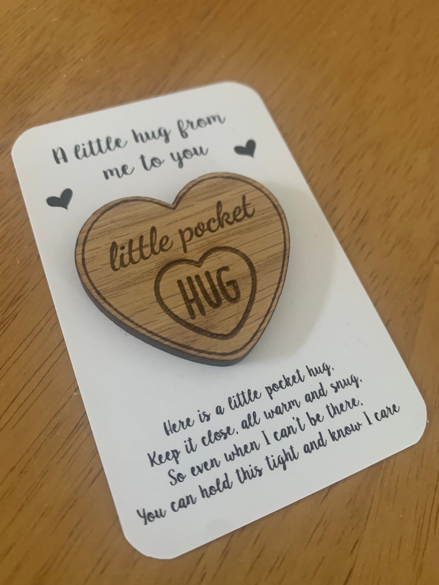 Pocket Hug, Pocket Token Gift, Brave & Strong Pocket Hug, You've Got This, Sending Hugs, Gift For Friend's, mourning gift , recovery gift