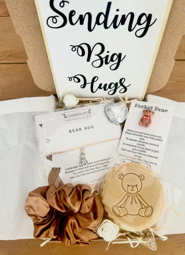 Box of Bear Hugs, Get well soon gift, Thinking of you, box for strength, Personalised Gift, Chemo Gift, Post a hug Box ,Send a hug,Loss Gift