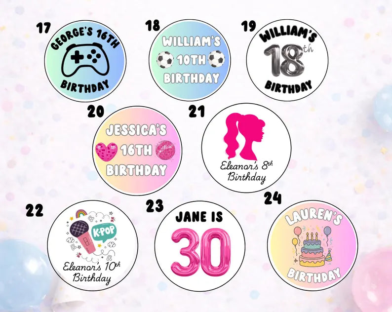 Personalised Kids Party Sweet Lollipops, Childrens Birthday Party, Kids Party Bag Fillers,  Party Favours Custom Sweet Lollies , Party Gift