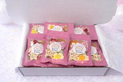 Pre filled Kids Party Sweet Bags Personalised Childrens Birthday Party Kids Party Bag Fillers Custom Sweet Pouches