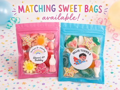 Personalised Kids Party Sweet Lollipops, Childrens Birthday Party, Kids Party Bag Fillers,  Party Favours Custom Sweet Lollies , Party Gift