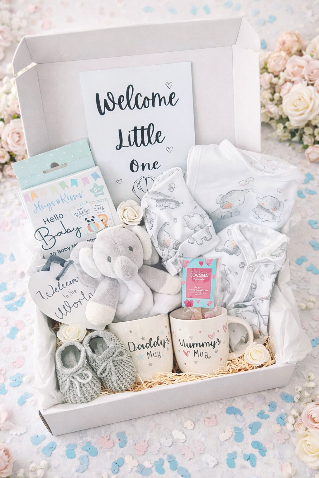 Baby Unisex Hamper Gift Set, New Parents Gift Set, New Baby Gift, Baby Shower Gift, Baby Hamper, Baby Girl Hamper, Baby Boy Hamper, New Mum