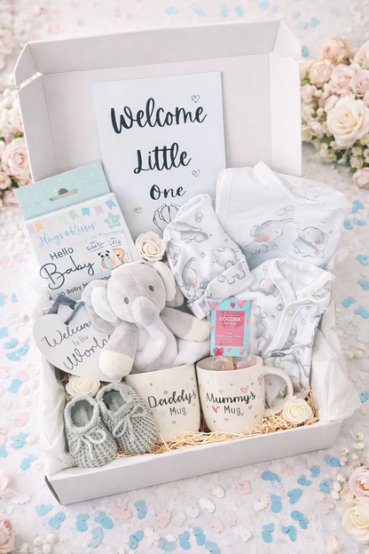 Baby Unisex Hamper Gift Set, New Parents Gift Set, New Baby Gift, Baby Shower Gift, Baby Hamper, Baby Girl Hamper, Baby Boy Hamper, New Mum