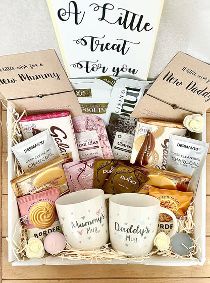 Luxury Mummy Daddy Pamper Hamper, New Parents Spa Gift Box, Couples Baby shower Gift , New parents Spa Night, Postpartum Self care parents