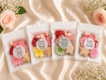 Pre Filled Sweet Wedding Favours, Personalised Wedding Favors, Sweet Bags for Wedding, Love Is Sweet Gifts for Guests, wedding favour gifts
