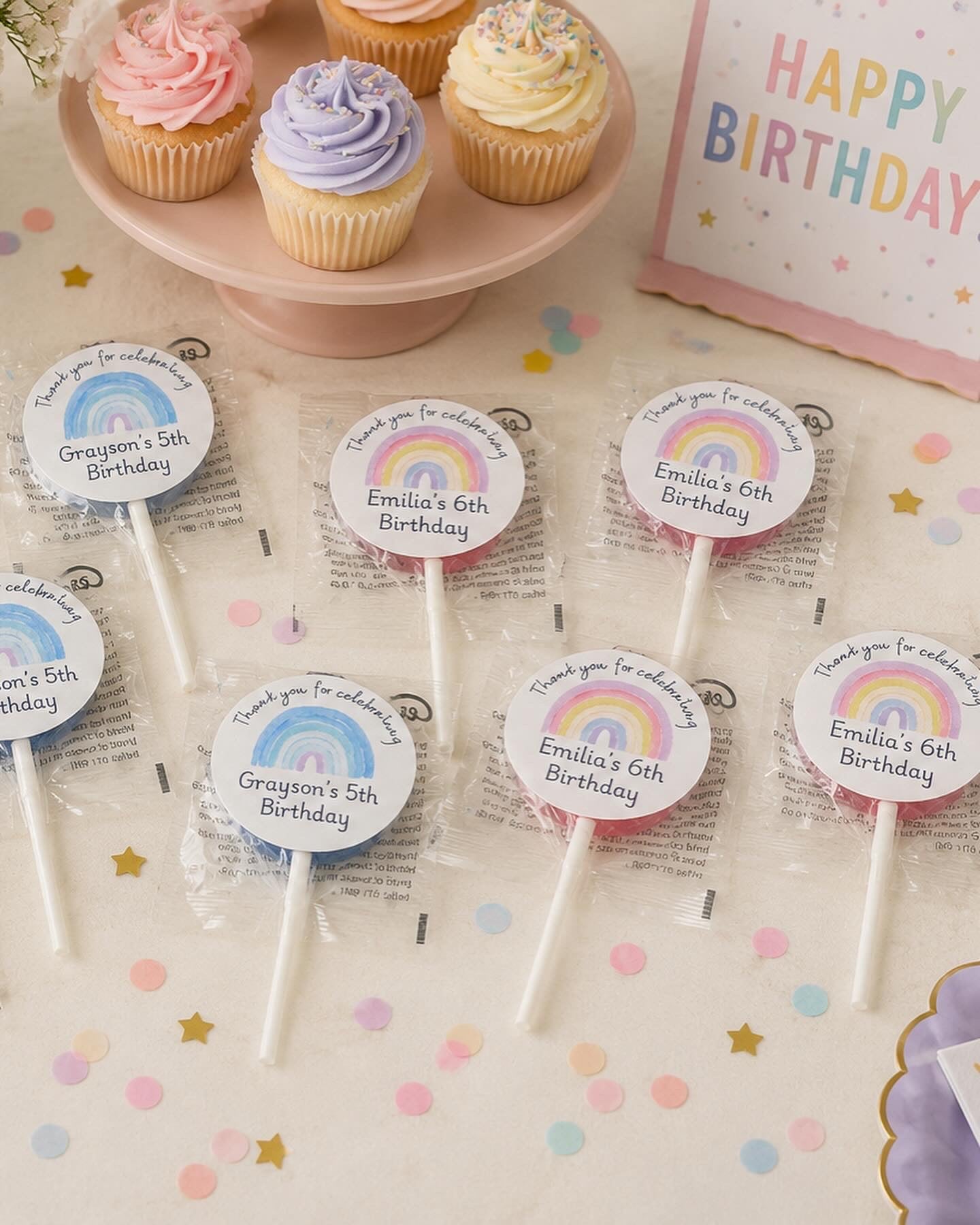 Personalised Kids Party Sweet Lollipops, Childrens Birthday Party, Kids Party Bag Fillers,  Party Favours Custom Sweet Lollies , Party Gift