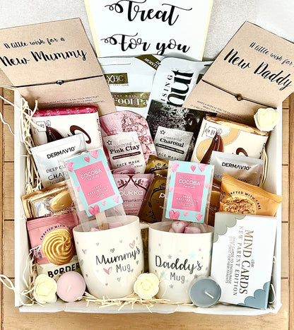 Luxury Mummy Daddy Pamper Hamper, New Parents Spa Gift Box, Couples Baby shower Gift , New parents Spa Night, Postpartum Self care parents