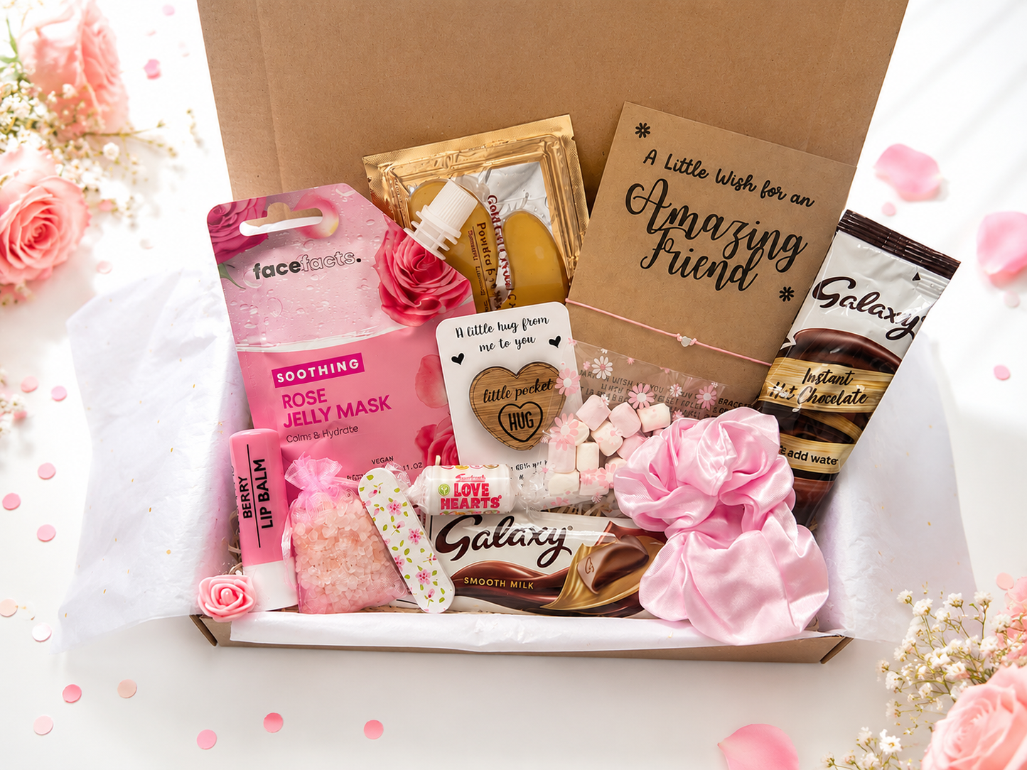 Pamper Hamper For Her, Birthday Gift Box, Personalised Letterbox Present, Mum, Teenage Gift, Self Care Gift