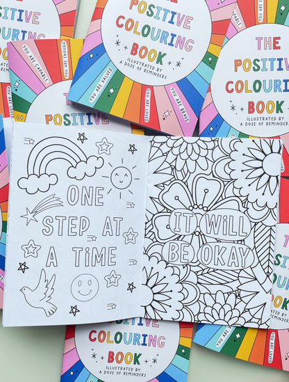Positive colouring book Gift Box , mindfulness Gift , mental health , colouring, relax, positive, quotes