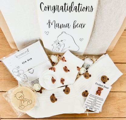 Mummy and Me Gift , Baby Shower Gift, Mummy and Me Socks, Mummy and Baby gift , Baby Bear, Matching Mummy, New Mum Gift,Pregnancy Gift
