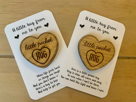 Pocket Hug, Pocket Token Gift, Brave & Strong Pocket Hug, You've Got This, Sending Hugs, Gift For Friend's, mourning gift , recovery gift