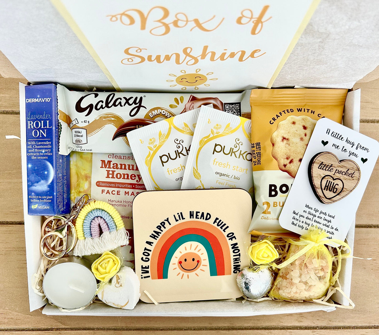 Box of Sunshine Mini Ladies Gift Box- Birthday Hamper, Pamper Box, Spa Gift Box, Care package for her, Birthday gifts, Gift for Her