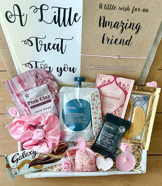 Pamper Gift Box For Her Birthday Relax Pamper Hamper Self Care Package Hug in a box Pick me up, Thinking of you, Personalised Letterbox Gift