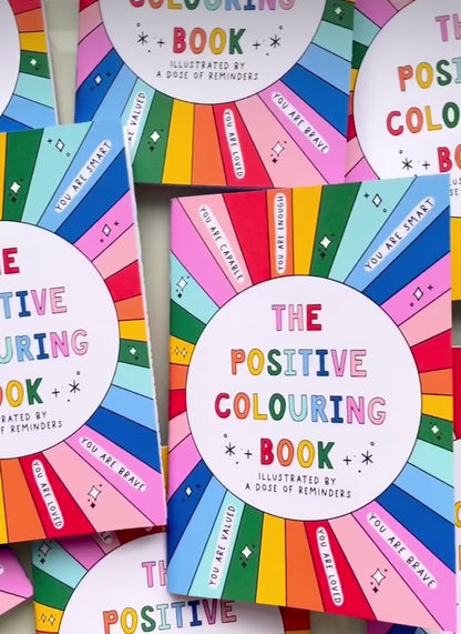 Positive colouring book Gift Box , mindfulness Gift , mental health , colouring, relax, positive, quotes