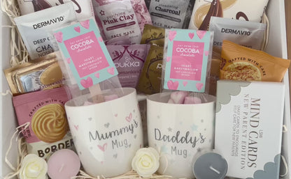 Luxury Mummy Daddy Pamper Hamper, New Parents Spa Gift Box, Couples Baby shower Gift , New parents Spa Night, Postpartum Self care parents