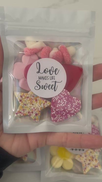 Pre Filled Sweet Wedding Favours, Personalised Wedding Favors, Sweet Bags for Wedding, Love Is Sweet Gifts for Guests, wedding favour gifts